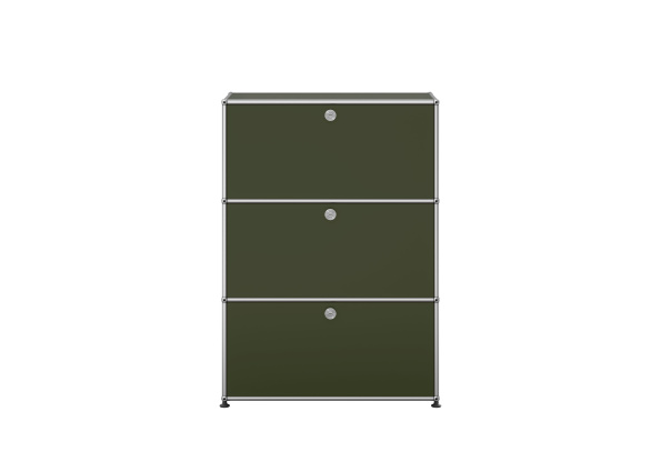 Meuble mi-haut 3 cases Vert Olive
